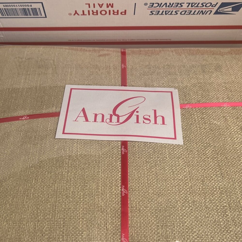 $1,600! NWT Ann Gish Tweed Linen Beige Contemporary QUEEN Duvet Cover ONLY